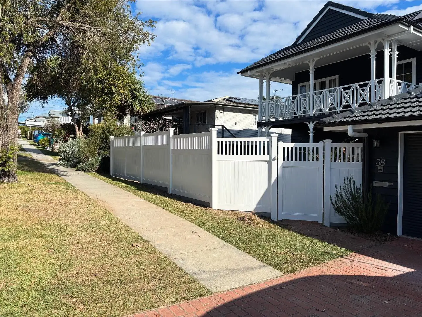 PVC fencing — finished install